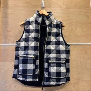 J.Crew Checkered Quilted Puffer Vest Size M